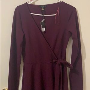 Burgundy High-low dress
